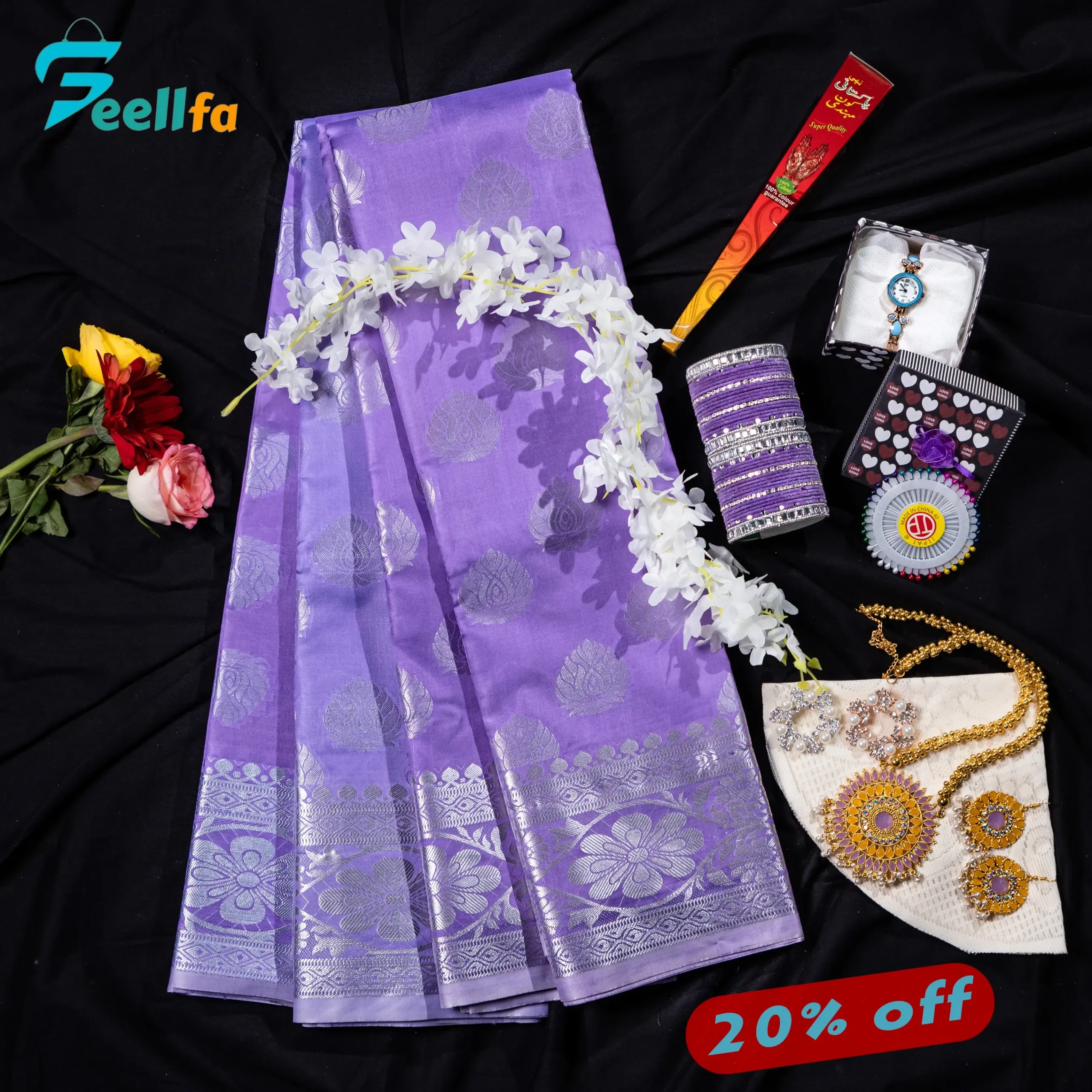 প্রিমিয়াম কাতান শাড়ি কম্বো প্যাকেজ