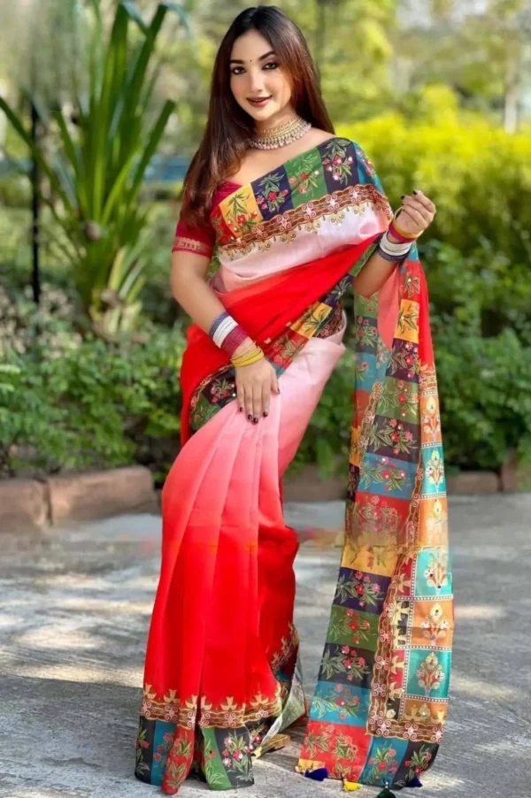 প্রিমিয়াম চান্দেরি সিল্ক শাড়ি